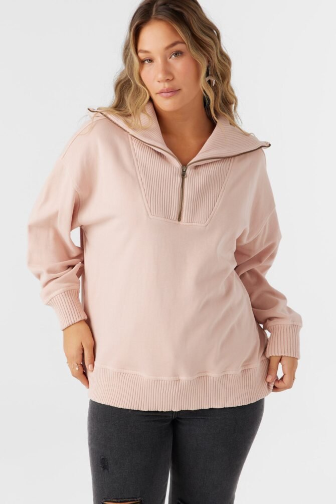 FRENCH TERRY HALF ZIP PULLOVER - Image 7