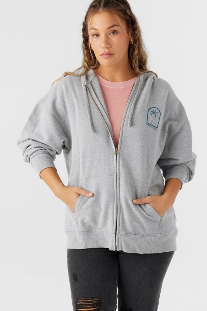 HOODED OVERSIZED ZIP FLEECE JACKET - Image 2