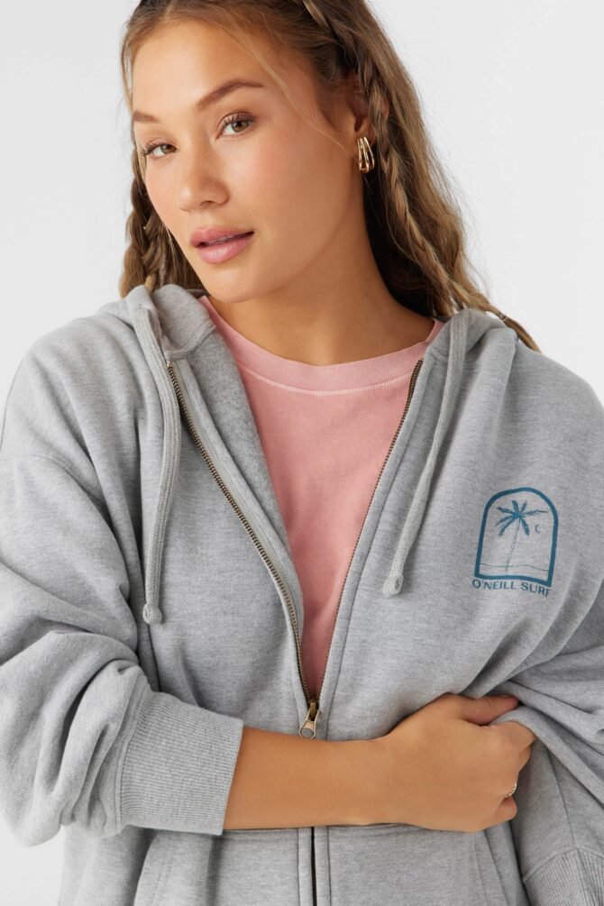 HOODED OVERSIZED ZIP FLEECE JACKET - Image 4