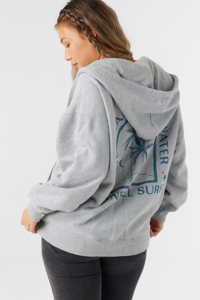HOODED OVERSIZED ZIP FLEECE JACKET - Image 6
