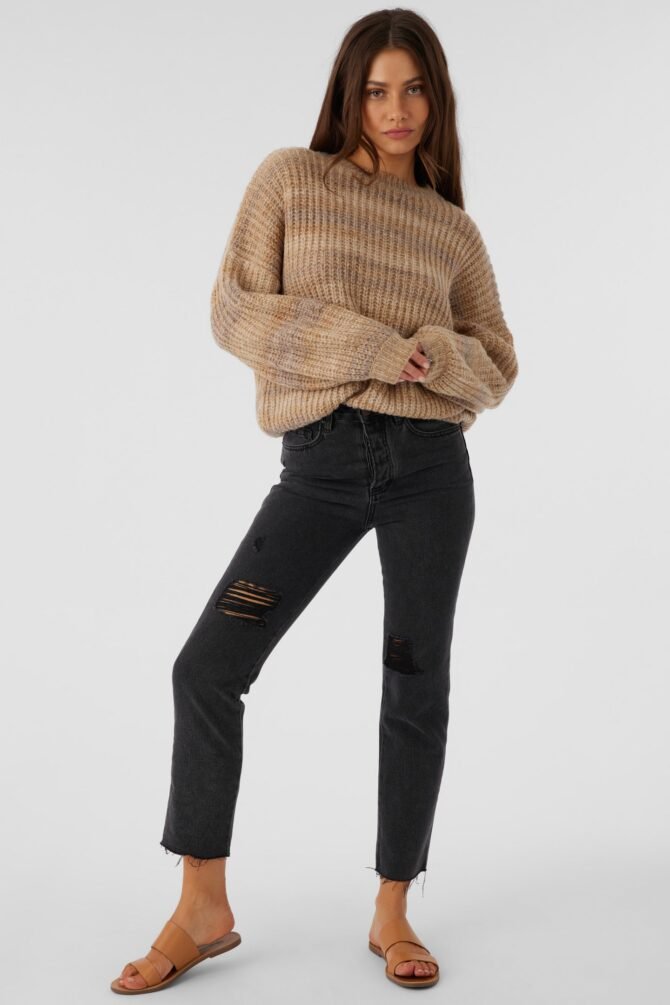 OMBRE STRIPE SLOUCHY SWEATER - Image 3