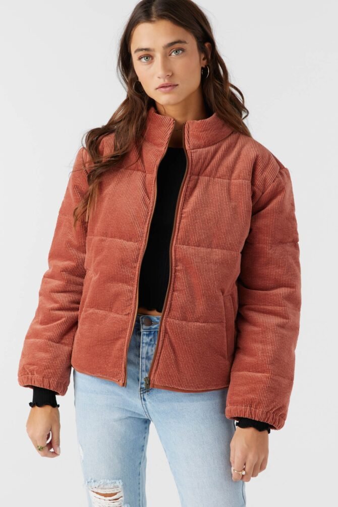 CORDUROY QUILTED ZIP JACKET