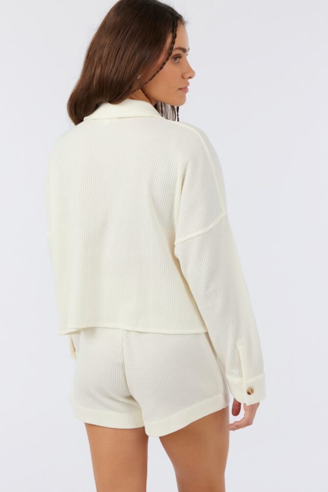 WAFFLE KNIT CROPPED TOP - Image 4