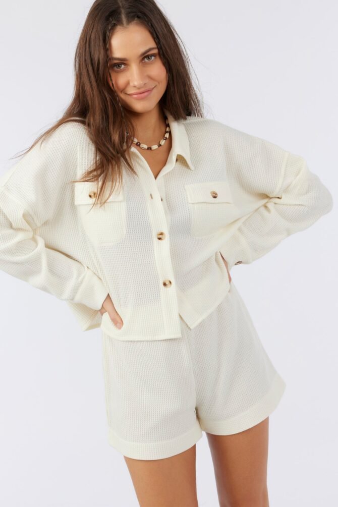 WAFFLE KNIT CROPPED TOP - Image 3