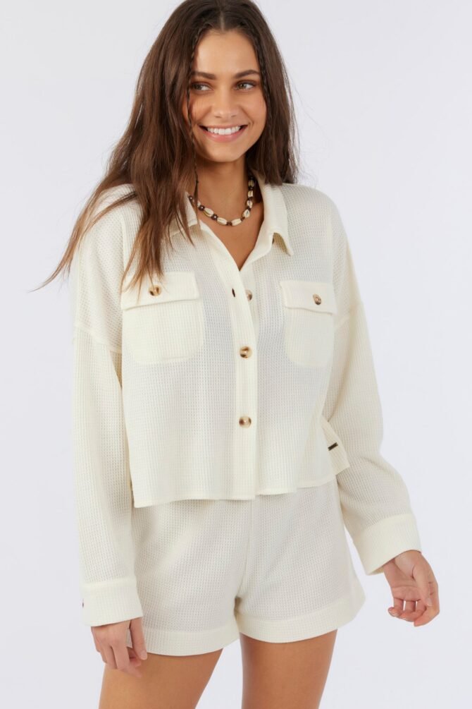 WAFFLE KNIT CROPPED TOP - Image 10
