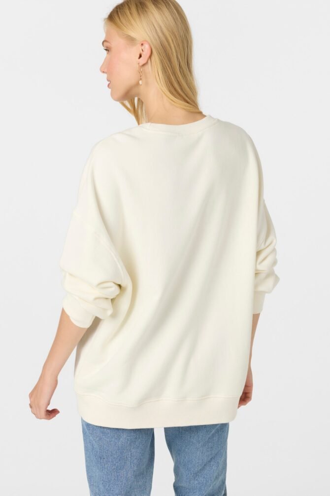 CREWNECK OVERSIZED-FIT FLEECE PULLOVER - Image 2