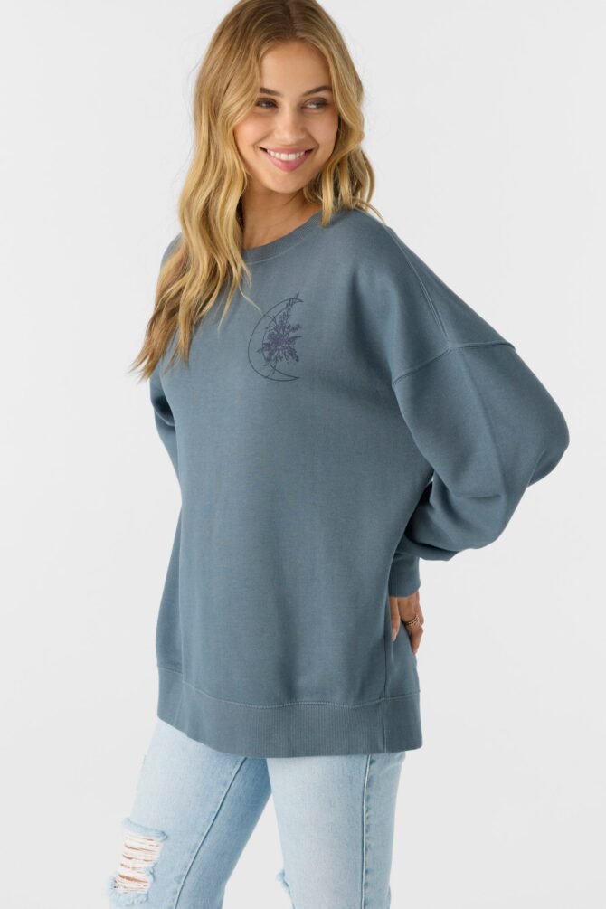 CREWNECK OVERSIZED-FIT FLEECE PULLOVER - Image 4