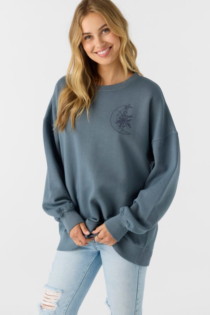 CREWNECK OVERSIZED-FIT FLEECE PULLOVER