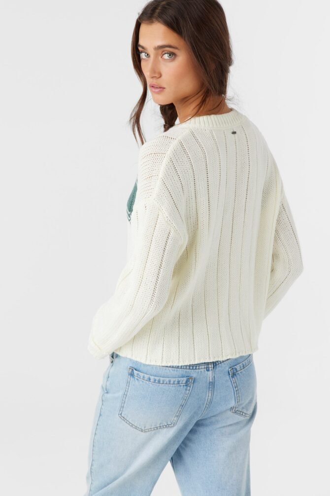 OCEANFRONT STRIPE HENLEY LONG SLEEVE SWEATER - Image 5