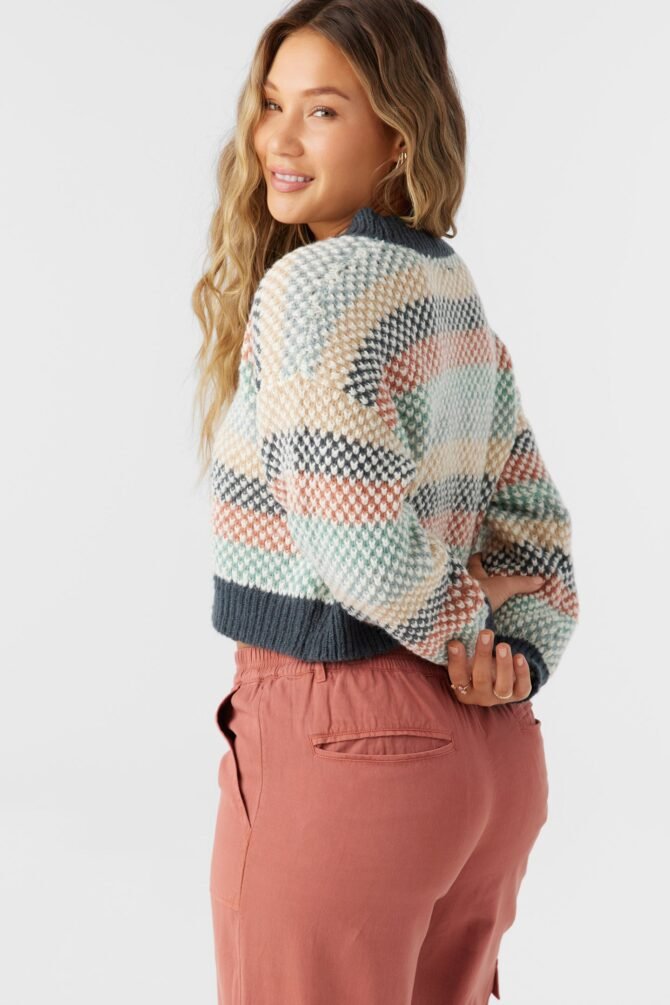 CROPPED STRIPE SWEATER - Image 7