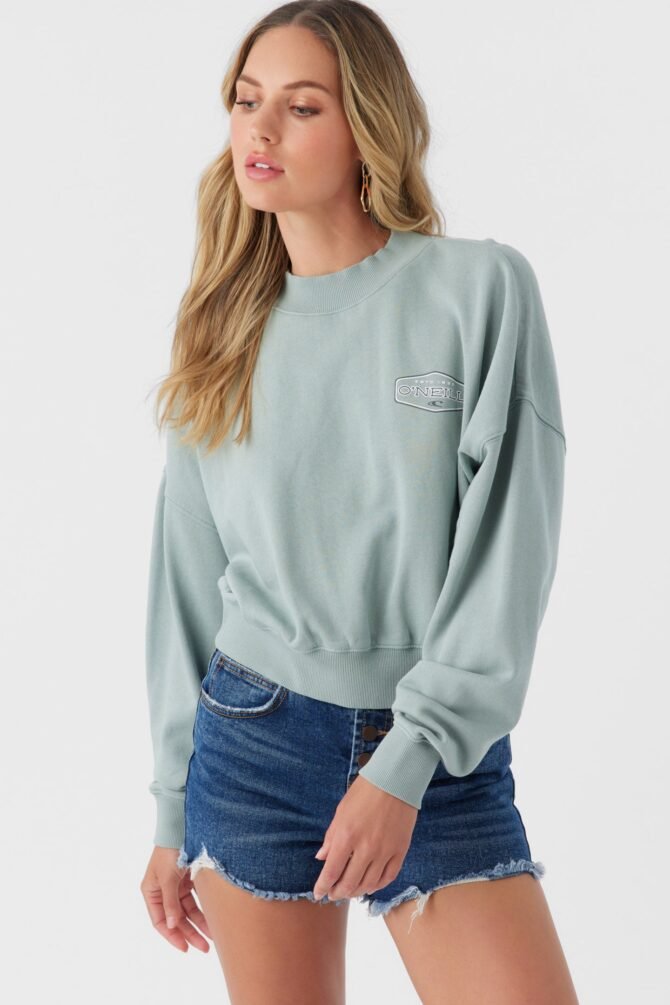 CREW NECK CROPPED FLEECE - Image 6