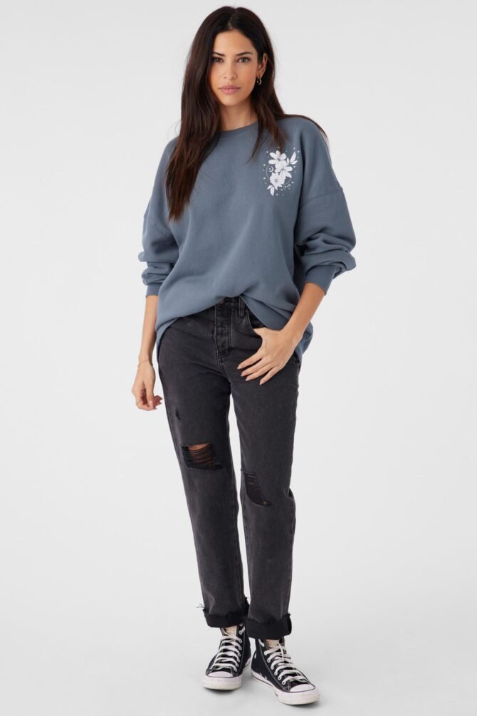 CREW NECK OVERSIZED FIT FLEECE PULLOVER - Image 3
