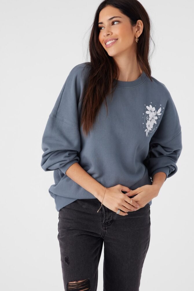 CREW NECK OVERSIZED FIT FLEECE PULLOVER - Image 8