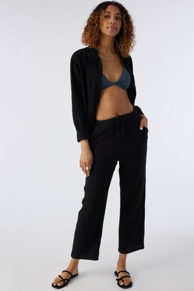 CRINKLE DOUBLE GAUZE BEACH PANTS - Image 3